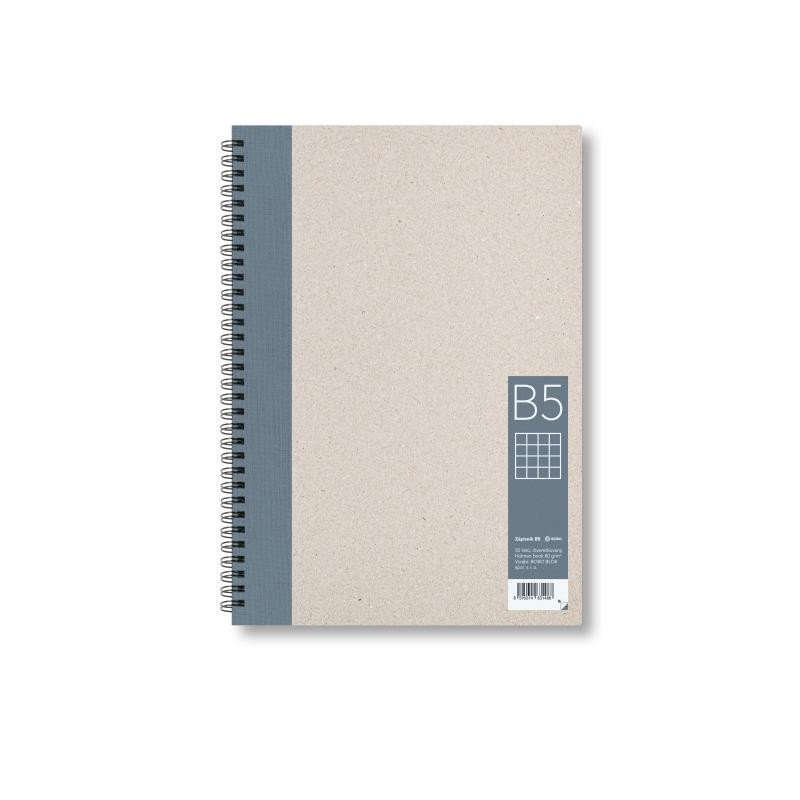 Levně Zápisník B5 čtverec, šedý, 50 listů