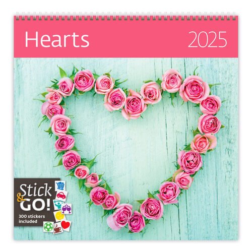 Kalendář nástěnný 2025 - Hearts