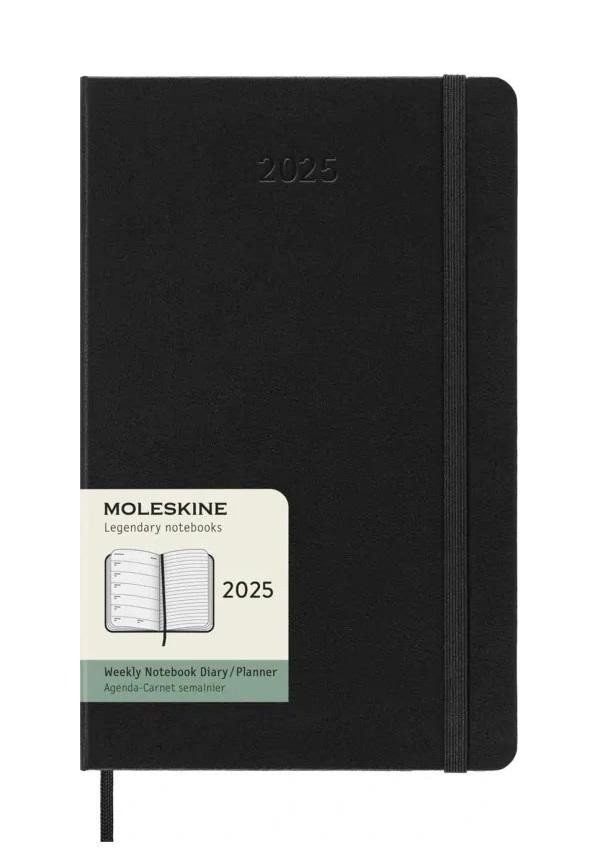 Levně Moleskine Plánovací zápisník 2025 černý L, tvrdý