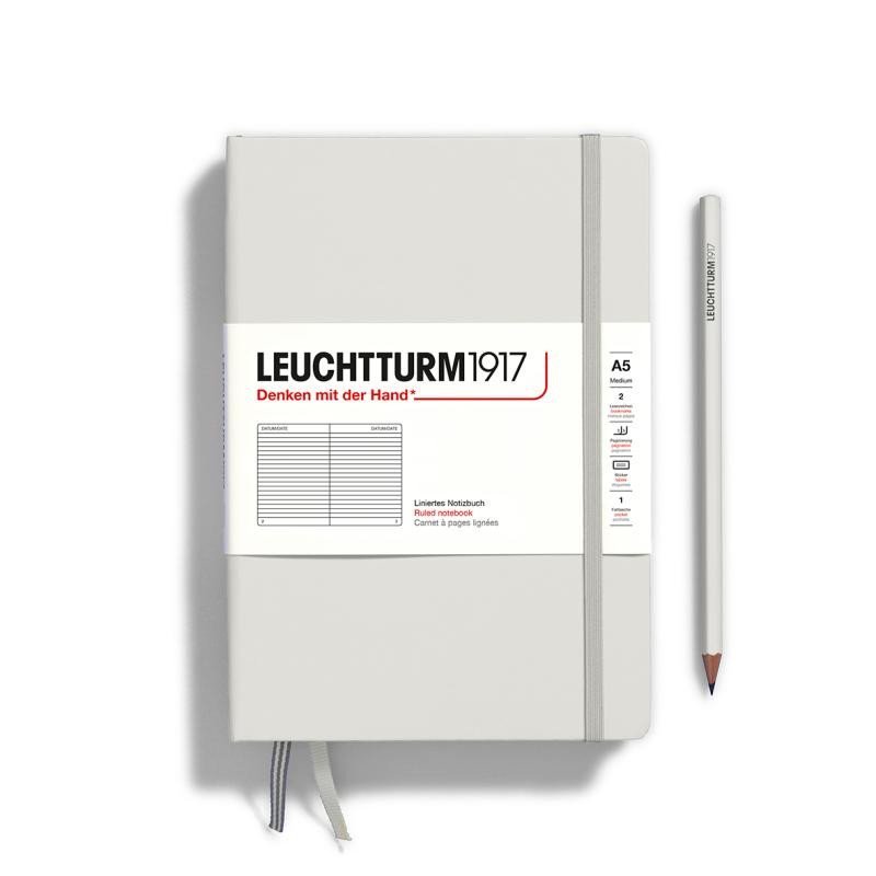 Levně Leuchtturm1917 Zápisník Light Grey Medium A5 linkovaný