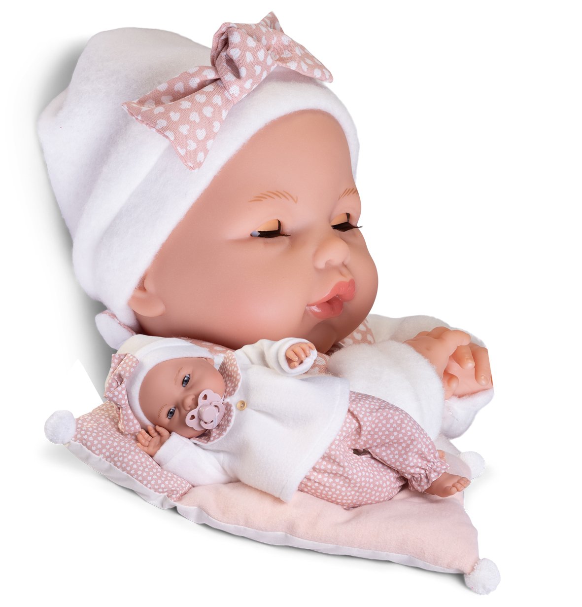 Levně Antonio Juan 14363 BIMBA - mrkací panenka miminko se zvuky a měkkým látkovým tělem - 37 cm