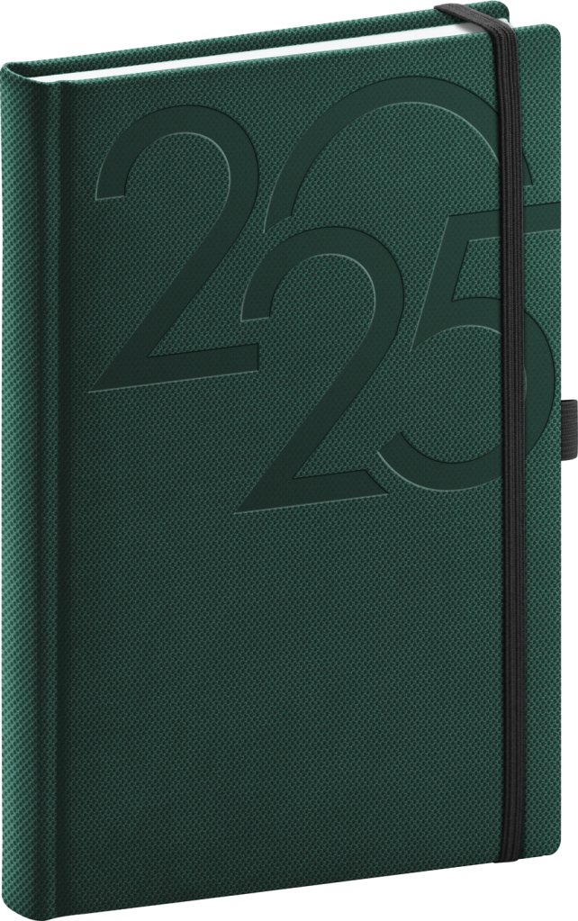 Levně NOTIQUE Denní diář Ajax 2025, zelený, 15 x 21 cm
