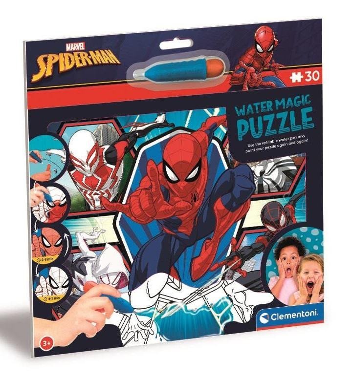 Levně Puzzle Water Magic 3D Spider-Man 30 dílků (maluj vodou)