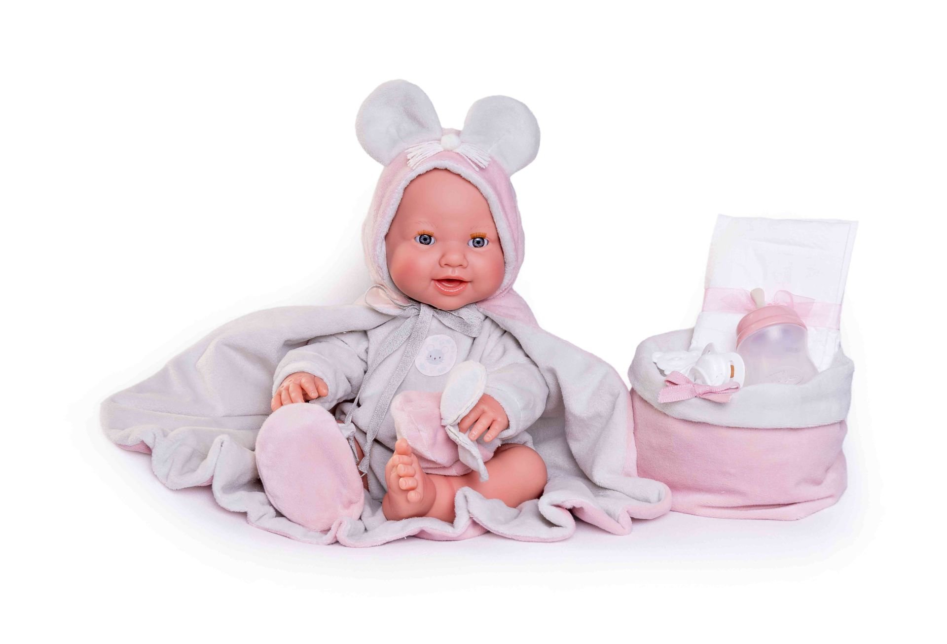 Levně Antonio Juan 50392 MIA - mrkací a čůrající realistická panenka miminko s celovinylovým tělem - 42 cm