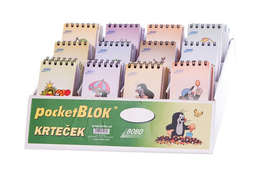 Levně Pocket blok KRTEK 55 x 85 mm, 1 kus mix motivů