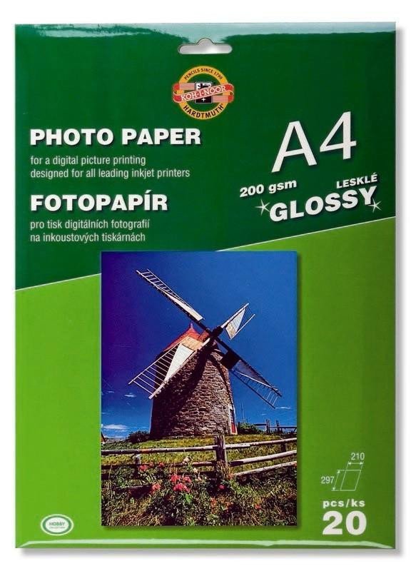 Levně Koh-i-noor fotopapír A4 lesklý 200g 20 ks
