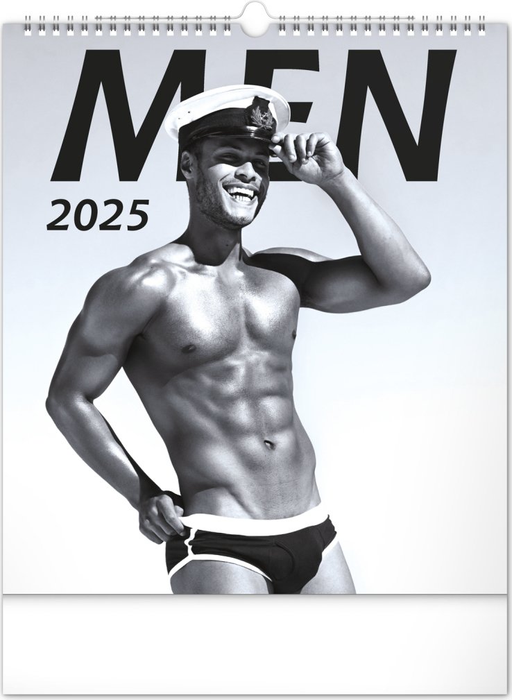 Levně NOTIQUE Nástěnný kalendář Men 2025, 30 x 34 cm