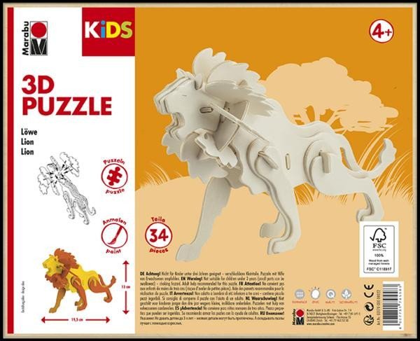 Levně Marabu KiDS 3D Puzzle - Lion