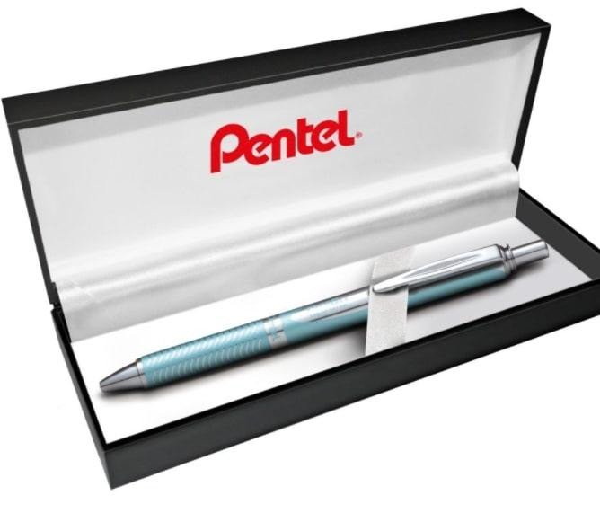 Levně Pero gelové Pentel EnerGel BL407 - tyrkysové 0,7mm v dárkové krabičce