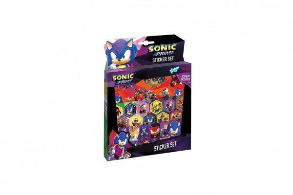Levně Sonic dárkový box se samolepkami v krabičce 18x24,5x1cm