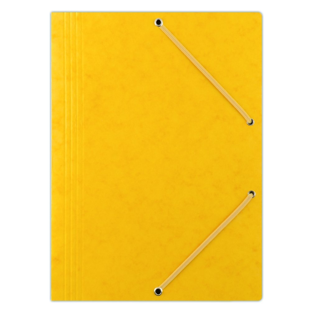 Levně DONAU spisové desky s gumičkou, A4, prešpán 390 g/m², žluté - 10ks