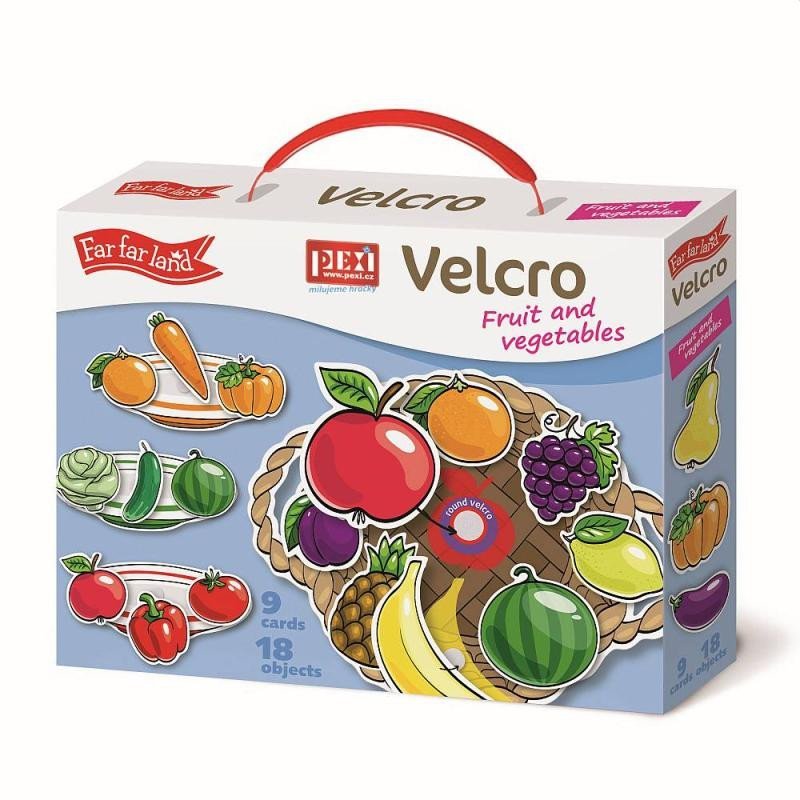 Levně PEXI Velcro skládačky - Ovoce a Zelenina (Fruits and Vegetables)
