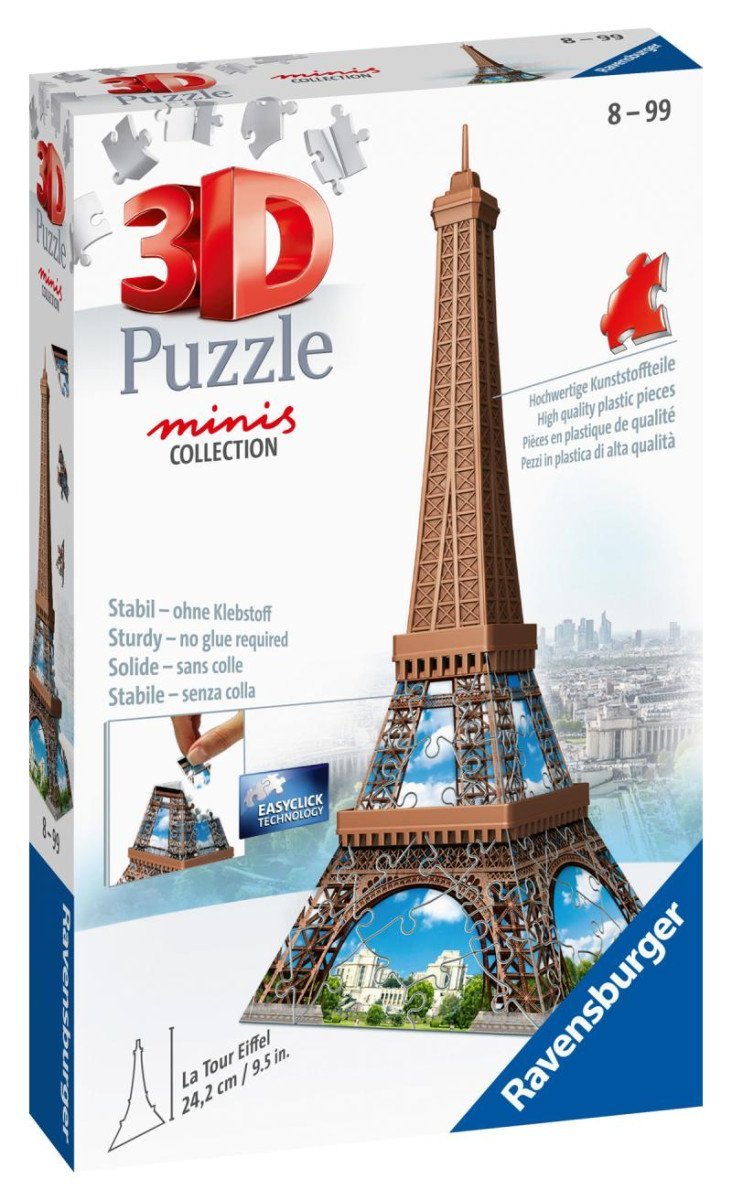 Levně Ravensburger 3D Puzzle Mini budova - Eiffelova věž 54 dílků