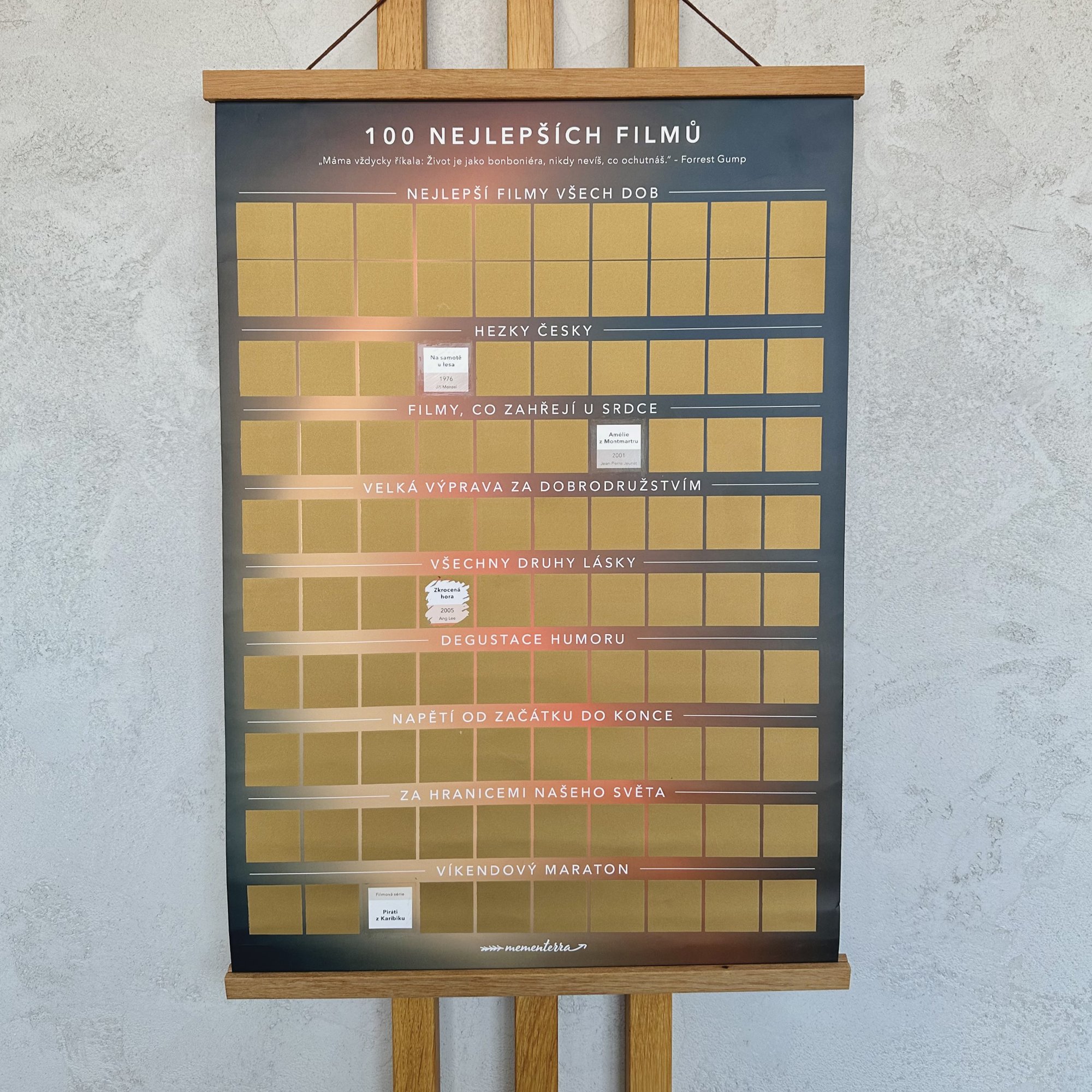 Product detail of Stírací plakát - 100 tipů na nejlepší filmy - Albi