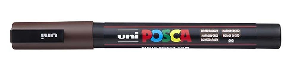 POSCA akrylový popisovač - tmavě hnědý 0,9 - 1,3 mm