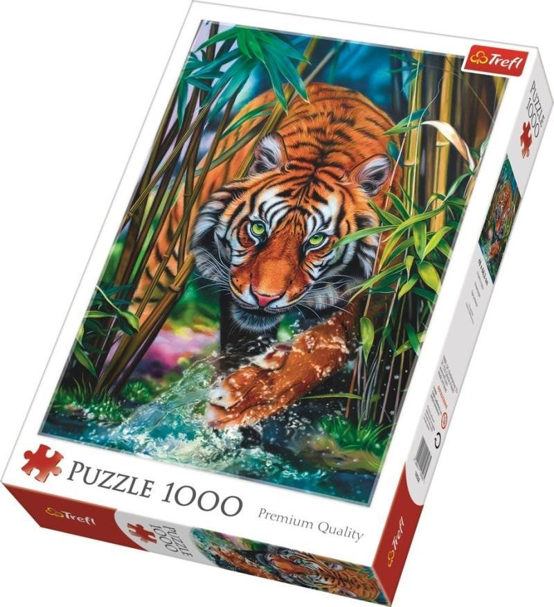 Trefl Puzzle Plížící se tygr / 1000 dílků - TEGU