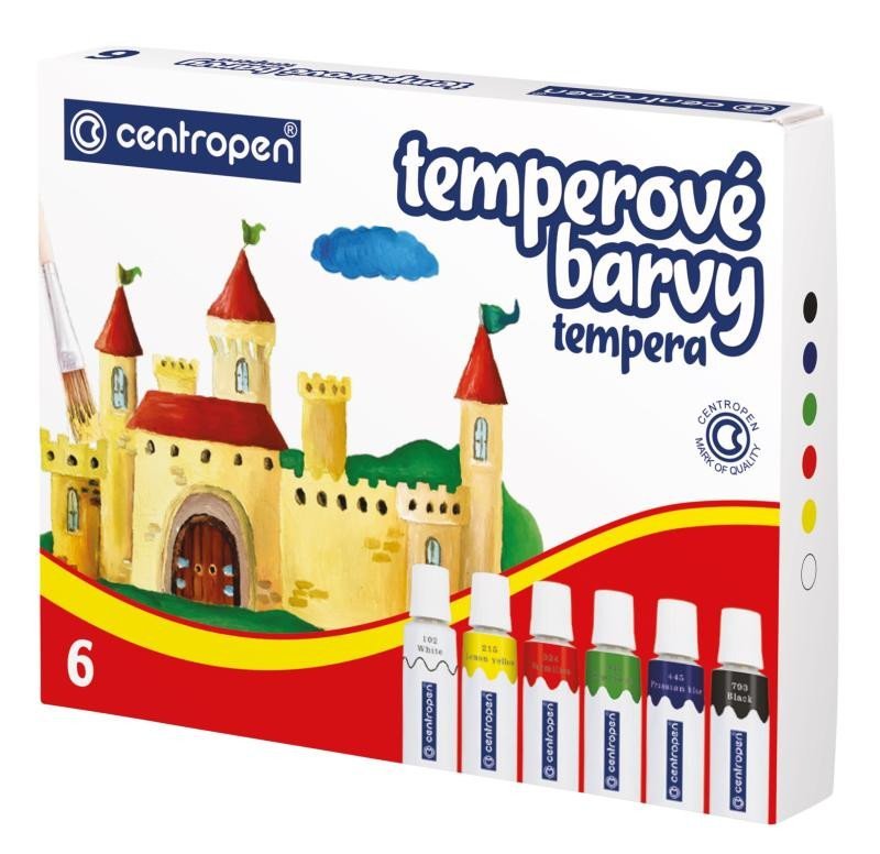 Levně Centropen temperové barvy 9550 12 ml - 6 ks