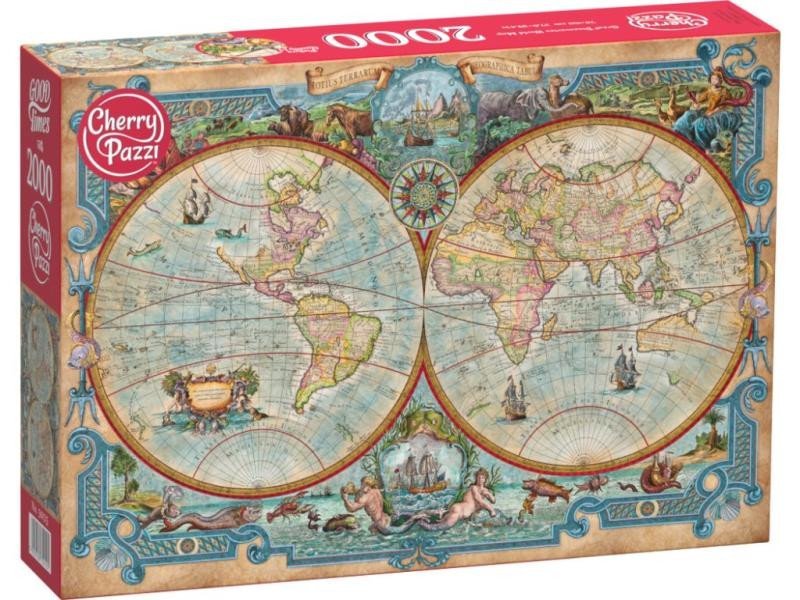 Levně CherryPazzi Puzzle - Mapa světa 2000 dílkú