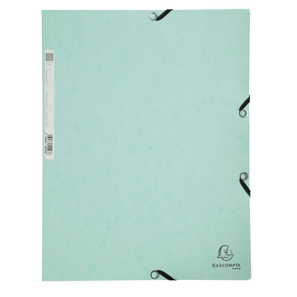 Levně Exacompta spisové desky s gumičkou, Aquarel, A4 maxi, prešpán, 400 g/m2, zelené - 5ks
