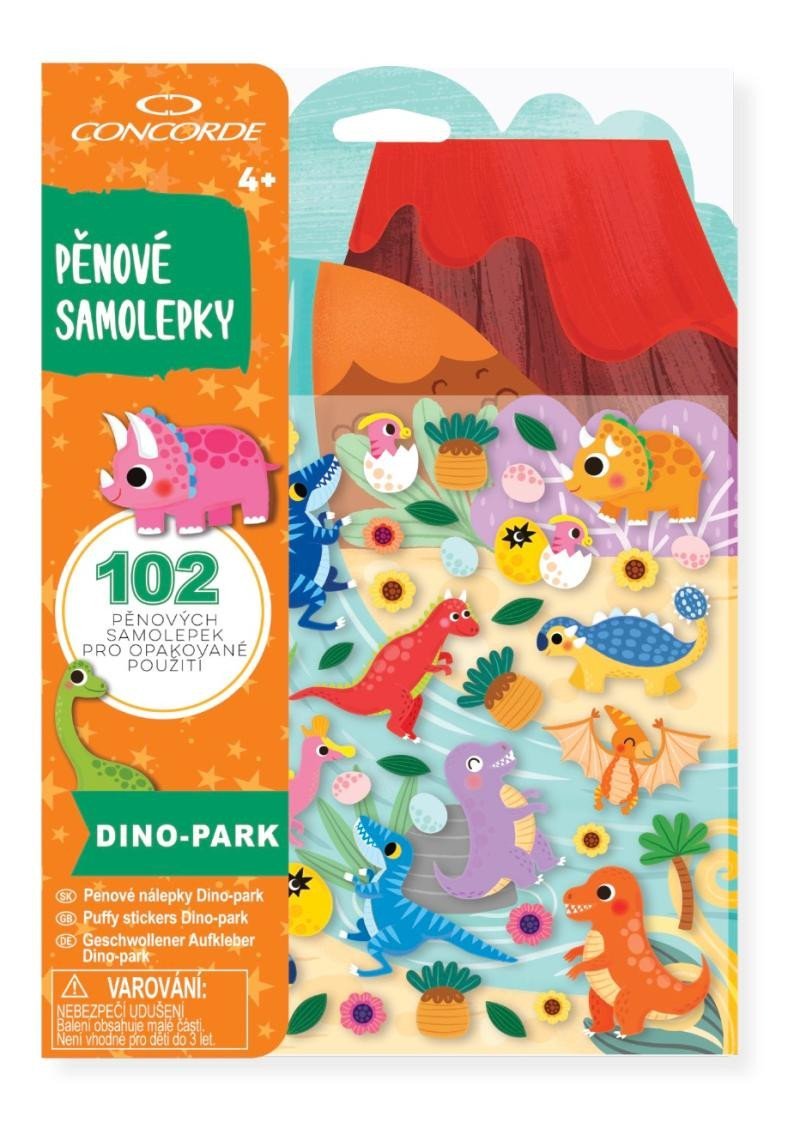 Levně Concorde Pěnové samolepky - Dino park