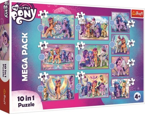 Levně Puzzle My Little Pony: Zářiví poníci MEGA PACK 10v1