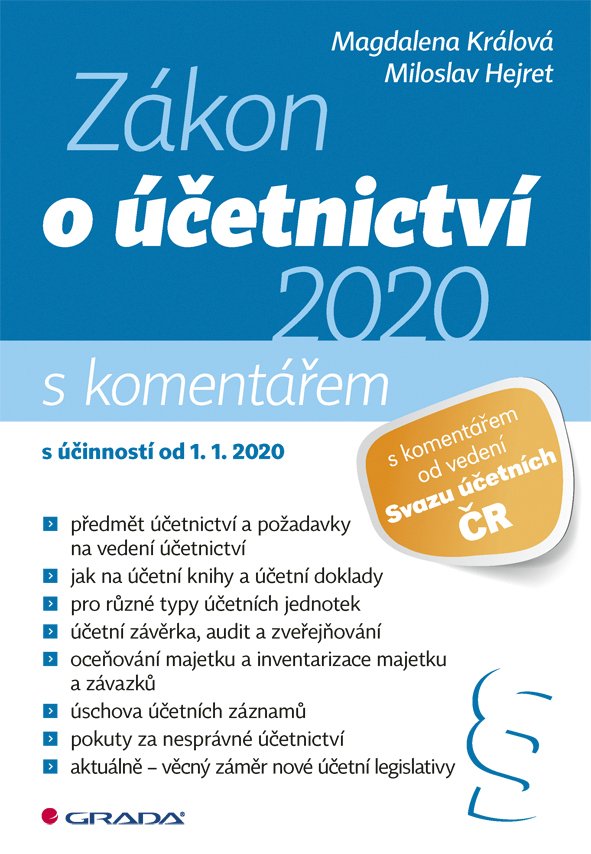 Zákon o účetnictví 2020 s komentářem - Miloslav Hejret