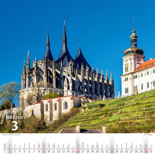 Levně Křížem krážem Českou republikou 2025 - nástěnný kalendář