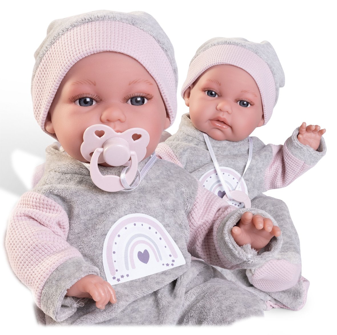 Levně Antonio Juan 70363 TONETA - realistická panenka miminko se speciální pohybovou funkcí a měkkým látkovým tělem - 34 cm