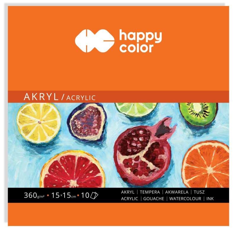 Levně Happy Color Blok pro akrylové barvy 15 x 15 cm