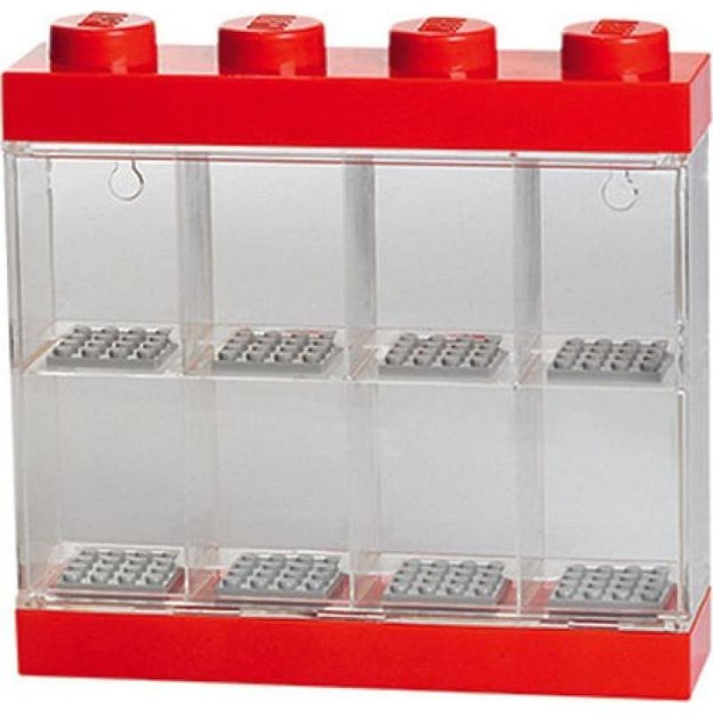 Sběratelská skříňka LEGO na 8 minifigurek - červená