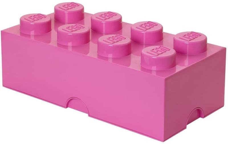 Levně Úložný box LEGO 8 - růžový