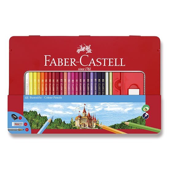 Levně Faber - Castell Pastelky šestihranné - dárkový box 48 ks