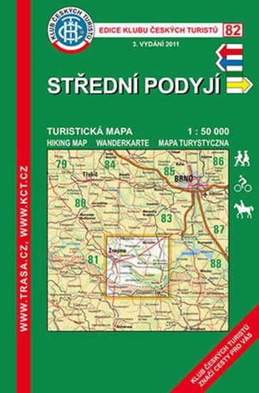 Levně Střední Podyjí /KČT 82 1:50T Turistická mapa