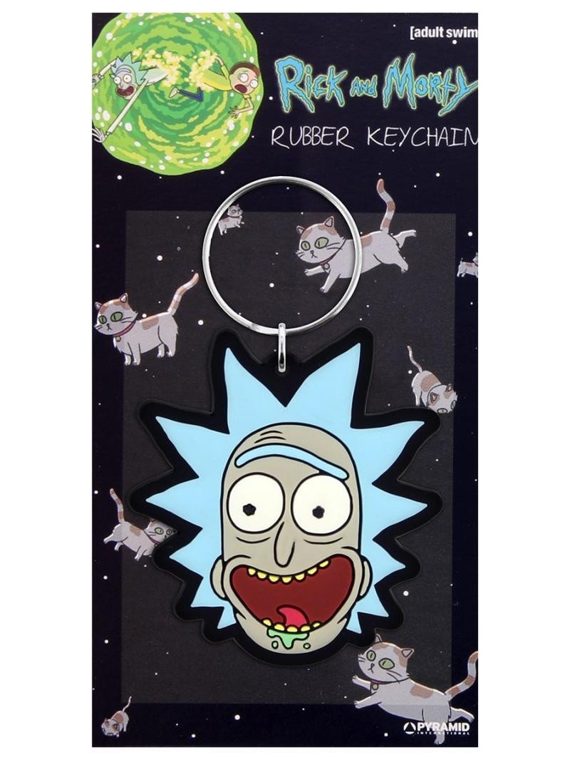 Levně Klíčenka gumová Rick and Morty/Rick crazy smile - EPEE