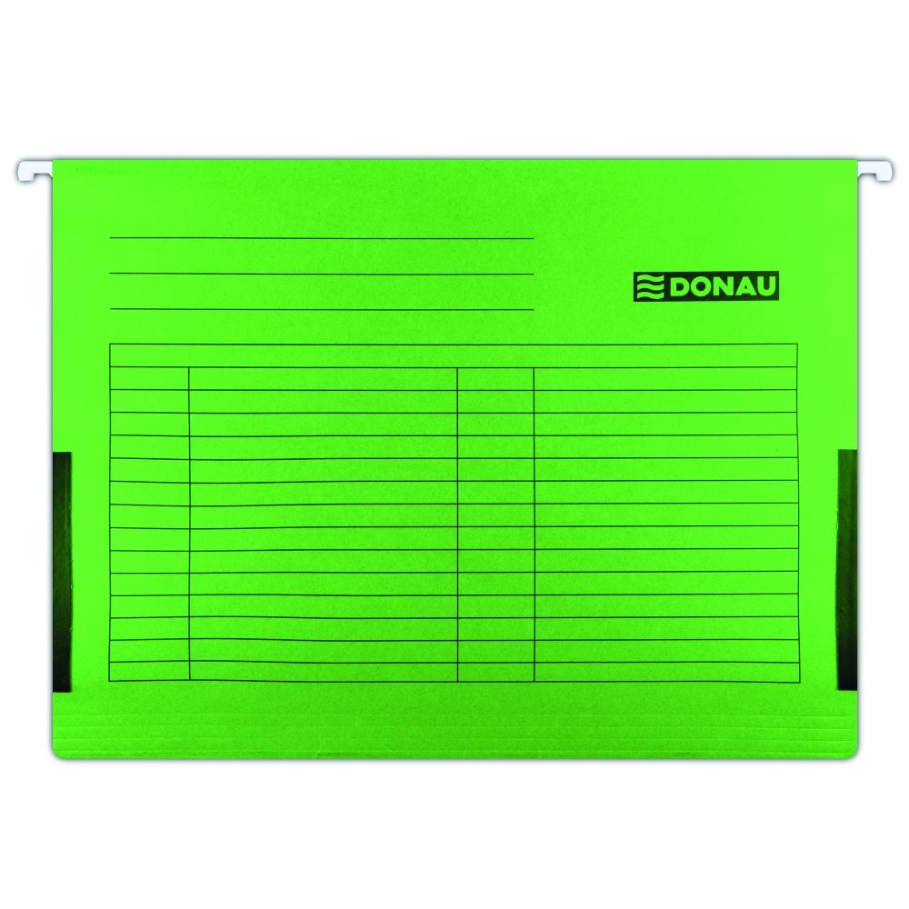Levně DONAU závěsné desky s bočnicemi, A4, karton, zelené - 25ks