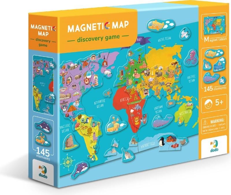 Levně Magnetická hra Mapa světa 118 dílků