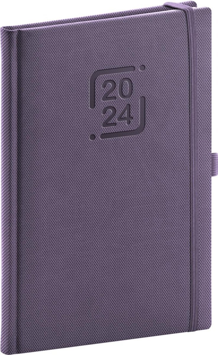Levně Diář 2024: Catanella - fialový, týdenní, 15 × 21 cm