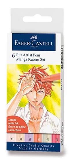 Levně Faber - Castell Popisovač Pitt Artist Pen Manga Kaoiro 6 ks