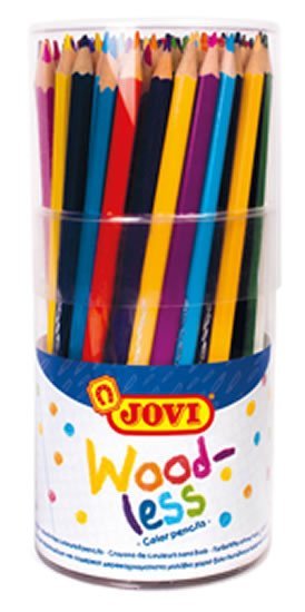 Levně JOVI nedřevěné pastelky trojhranné - ekonomické balení 84 ks, 12 barev