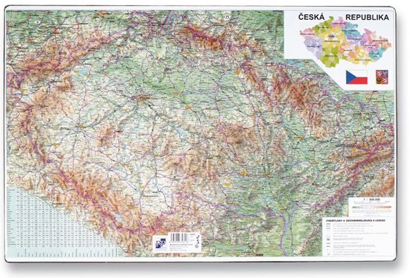 Levně Podložka na stůl - Mapa České republiky 60 x 40 cm