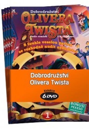Levně Dobrodružství Olivera Twista 1 - 6 / kolekce 6 DVD - Charles Dickens