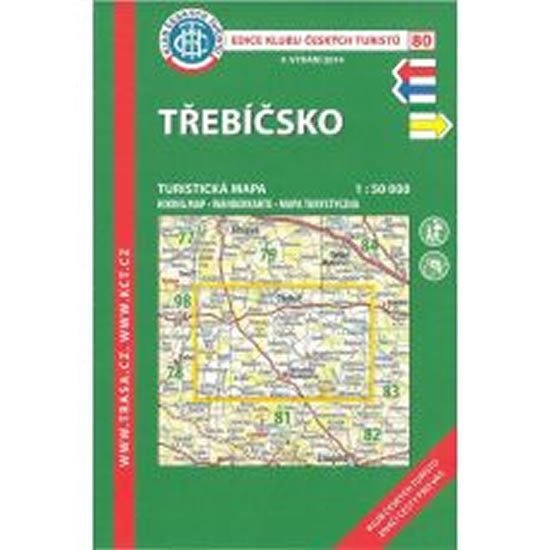 Levně Třebíčsko /KČT 80 1:50T Turistická mapa