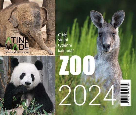 Levně Kalendář 2024 Zoo, stolní, týdenní, 150 X 130 mm