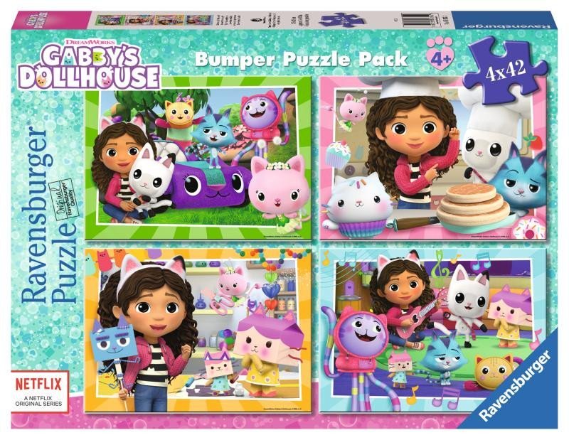 Levně Puzzle Gabby´s Dollhouse 4x42 dílků