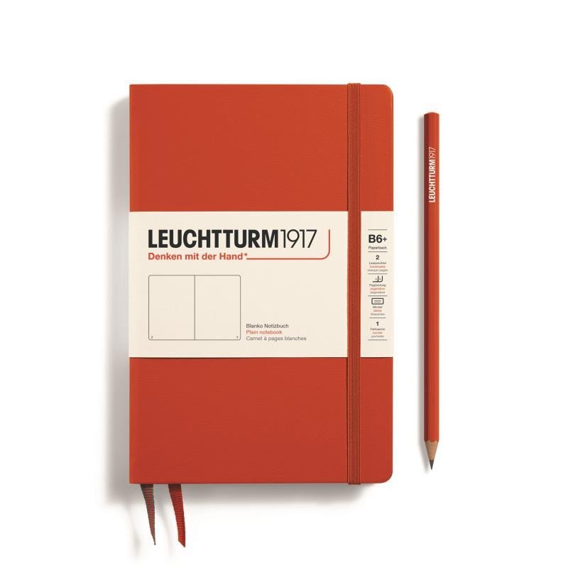 Levně Leuchtturm1917 Zápisník Fox Red Paperback B6+ čistý