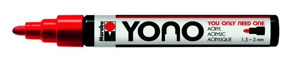 Marabu YONO akrylový popisovač 1,5-3 mm - červený