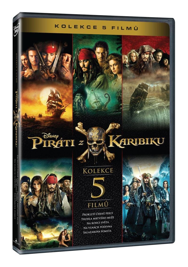 Levně Piráti z Karibiku 1.-5. - kolekce 5 DVD