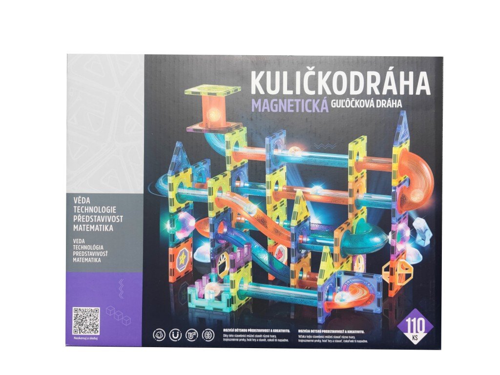 Kuličkodráha magnetická se světlem 110 ks - Alltoys