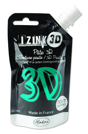 Levně Reliéfní pasta 3D IZINK - turquiose, tyrkysová, 80 ml