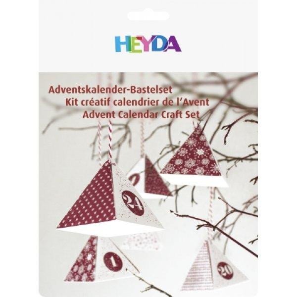Levně HEYDA Adventní kalendář krabičky - červený 24 ks